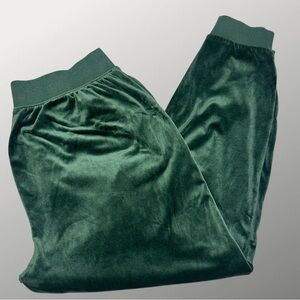 Banana Republic Women’s Green Velour Joggers Sweatpants Size XL Luxe Loungewear